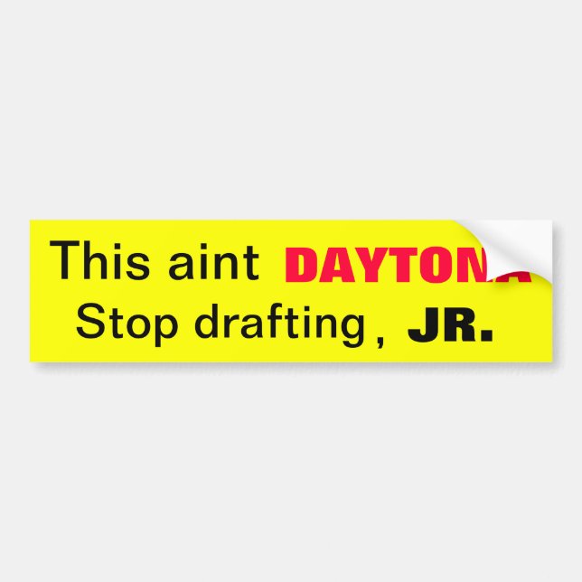 Inte Daytona Stop Drafting Bildekal (Framsidan)