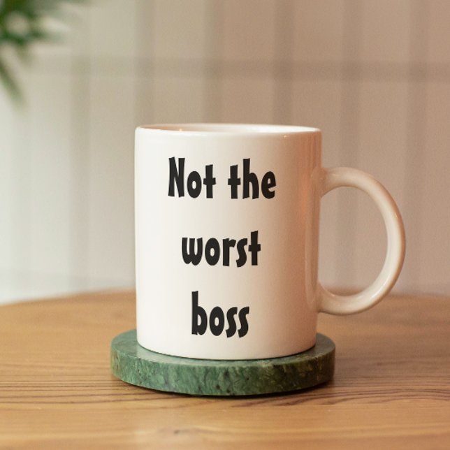 Inte den sämsta Chef-medarbetaren i Gift Office Kaffemugg (Skapare uppladdad)