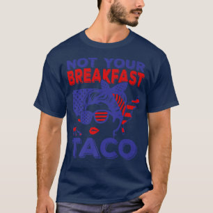 Inte din frufast Taco American Messy Bun USA Fla T Shirt