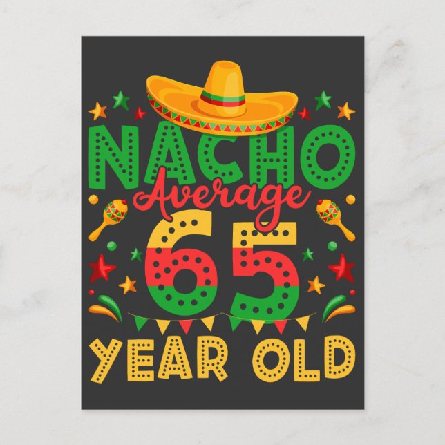 Inte din genomsnittliga 65-årige Cinco de Mayo Vykort (Framsida)