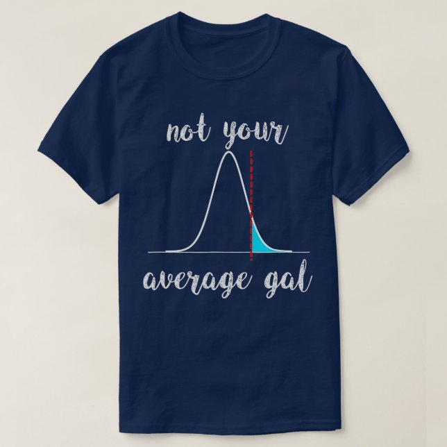 Inte din genomsnittliga allmänna statistik t shirt (Design framsida)