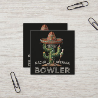 Inte Din Genomsnittliga Bowling Spass Fyrkantigt Visitkort