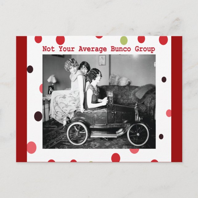 inte din genomsnittliga bunco-grupp vykort (Framsida)