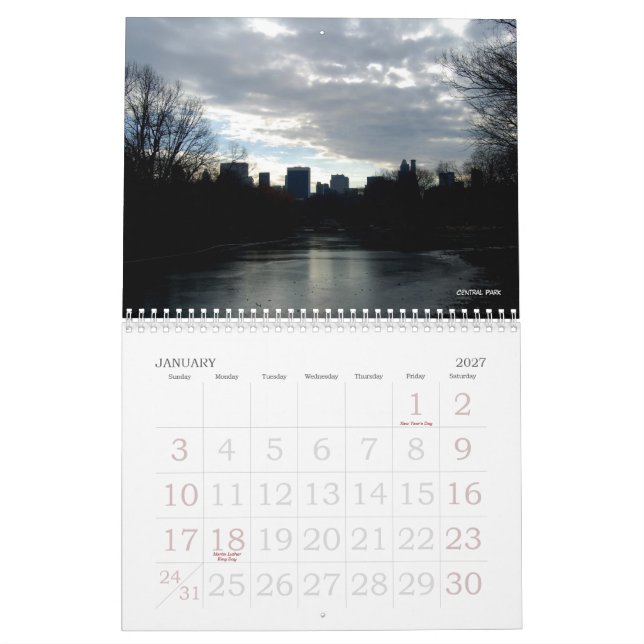 Inte din genomsnittliga New York City kalender (Jan 2027)