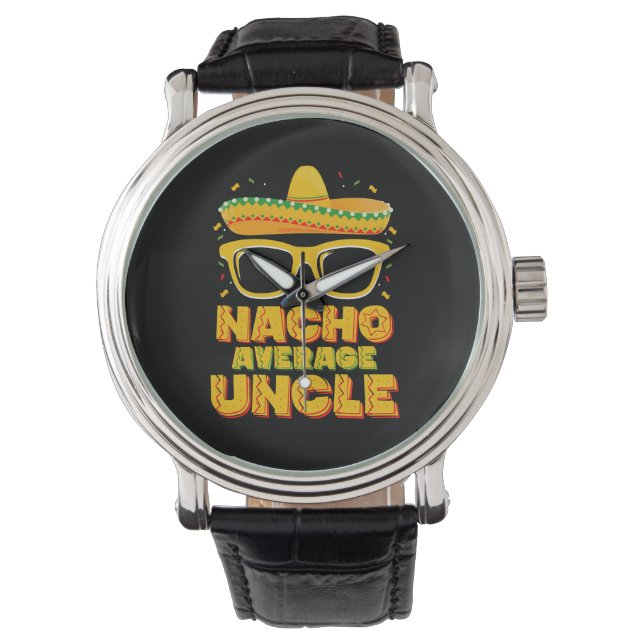 Inte Din Genomsnittlige Farbror Cinco De Mayo Matc Armbandsur (Framsida)
