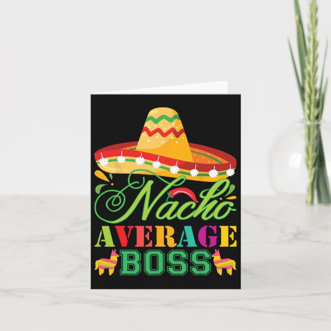 Inte din genomsnittsboss Roligt gåva Cinco De Mayo Kort (Framsida)