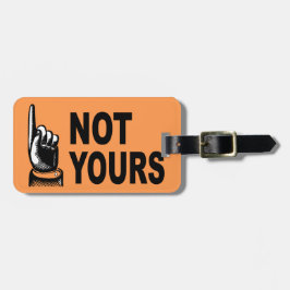 Inte Din rolig design med att peka fingret Bagagebricka