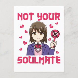Inte din själkamrat mot Valentines day Vykort