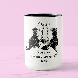 Inte din vanliga galna katt Dam Personlig Mugg