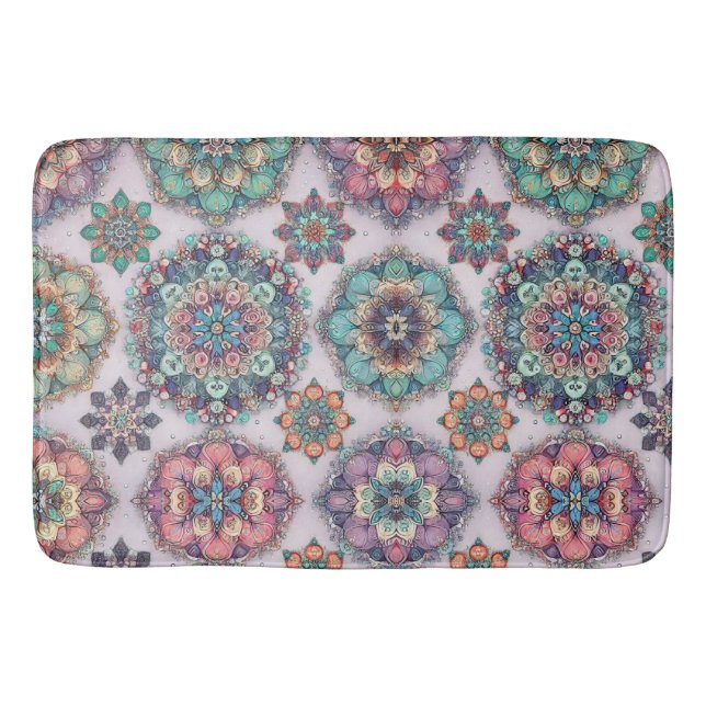 Inte din vanliga Snöflingor Badrumsmatta (Framsidan)