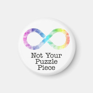 Inte ditt pussel biet-autism-medvetande/acceptans magnet