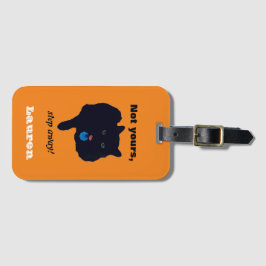 Inte ditt steg bort Akrylsk Orange- bagagetag Bagagebricka