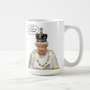 Inte drottning engelska kaffemugg