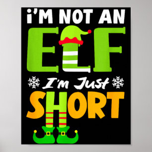 Inte en Alv Kort Rolig Jul Liten Människor Poster