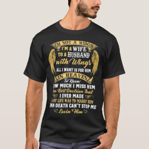 Inte en änka jag är fru fröken Make med Vingar T Shirt