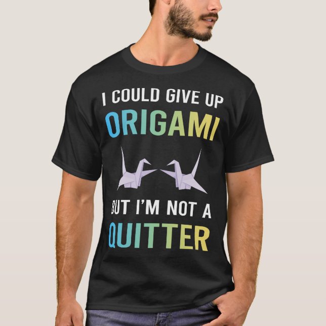 Inte en avhopp Origami T Shirt (Framsida)