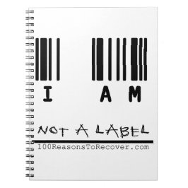 Inte en etikettanteckningsbok anteckningsbok med spiral