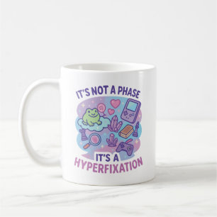 Inte en fas hyperfixeringshumor kaffemugg