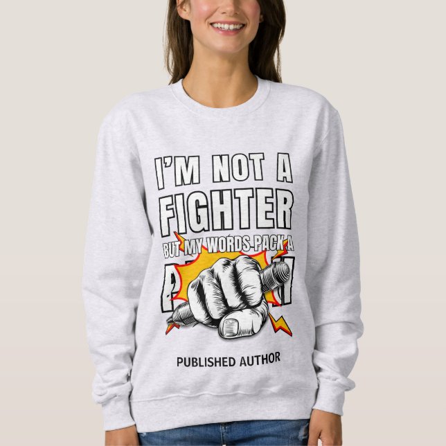 INTE EN FIGHTER-författare NaNoWriMo T Shirt (Framsida)