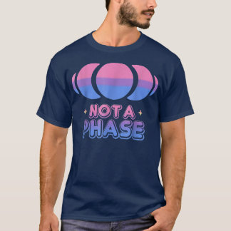 Inte en Flagga av Phase Måne Bisexual Clothes Funn T Shirt