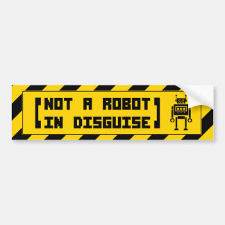 (inte en förklädd robot) bildekalet bildekal