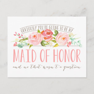 Inte en fråga, Maid of honor Ro Garden Inbjudningar