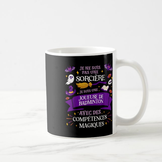 Inte En Häxa Jag Är En Badmintonspelare  Kaffemugg (Höger)