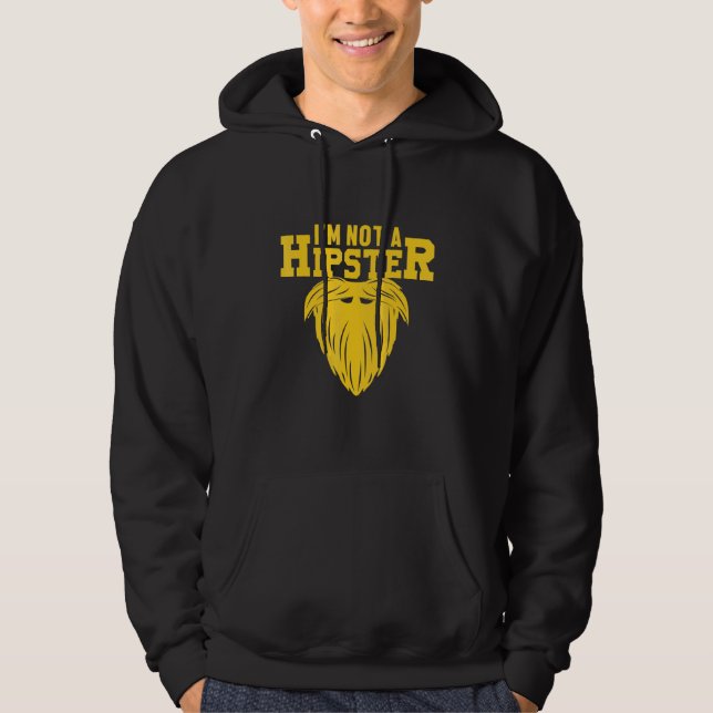 Inte en hippster-brun rökare Hippies Free Spi Hoodie (Framsida)