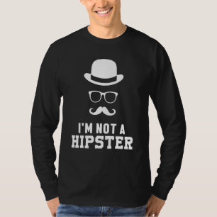 Inte en hipster Pipe Smoker Mustache Hippies Free T Shirt