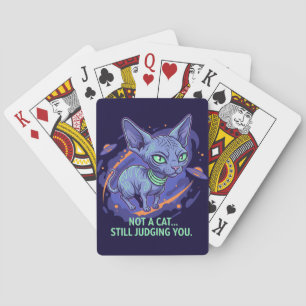 Inte en katt som fortfarande dömer dig humor konst casinokort