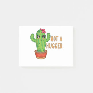 Inte en Kramare Cactus Free Hug Post-it Block