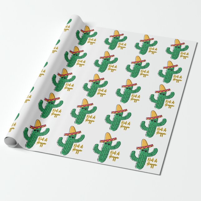 Inte en Kramare Cactus Mexican Sombrero Presentpapper (Utrullad)