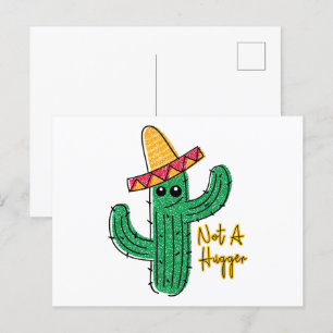 Inte en Kramare Cactus Mexican Sombrero Vykort