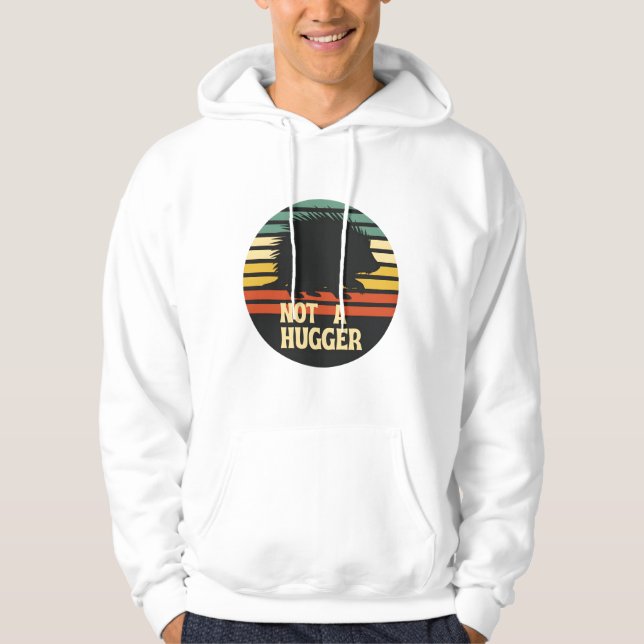 Inte En Kramare Svart Piggsvin Hoodie (Framsida)