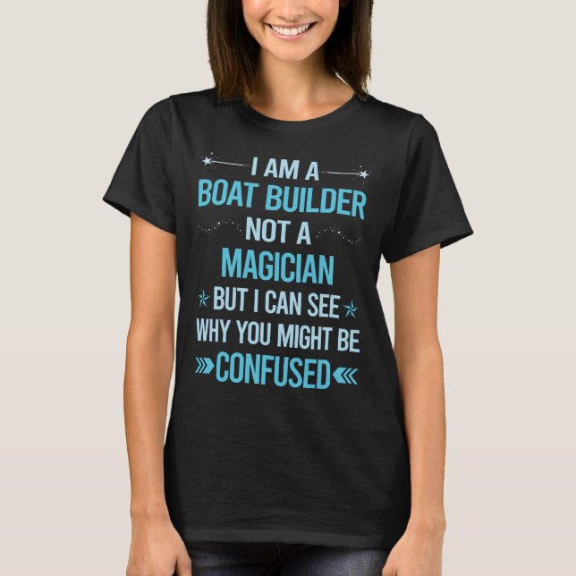 Inte en magiker - Boat Builder T Shirt (Framsida)