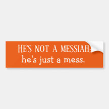 Inte en Messias-bilsticker