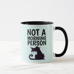 INTE EN MORGON CAT FUNNY KAFFE KOPPAR