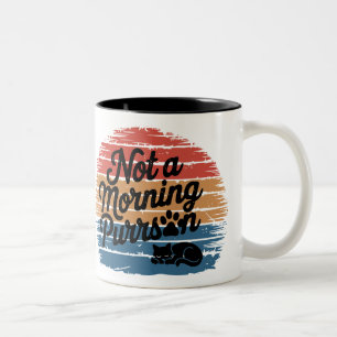 Inte en morgon Purrson Funny Cat Mugg