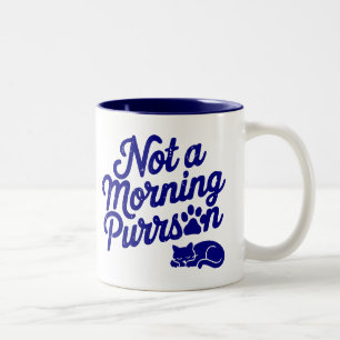 Inte en morgon Purrson Funny Cat Mugg