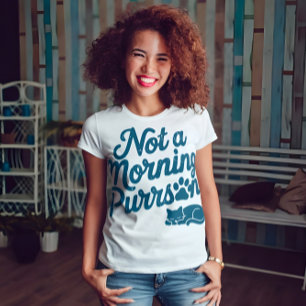 Inte en morgon-purrson Rolig katt T-shirt