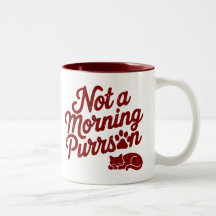 Inte en morgon-purrson Rolig kattmugg