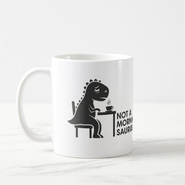 Inte en morgon Saurus Kaffemugg (Vänster)
