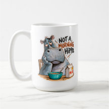 🦛 Inte en Morgonflodhäst Klassisk Mugg ☕😴