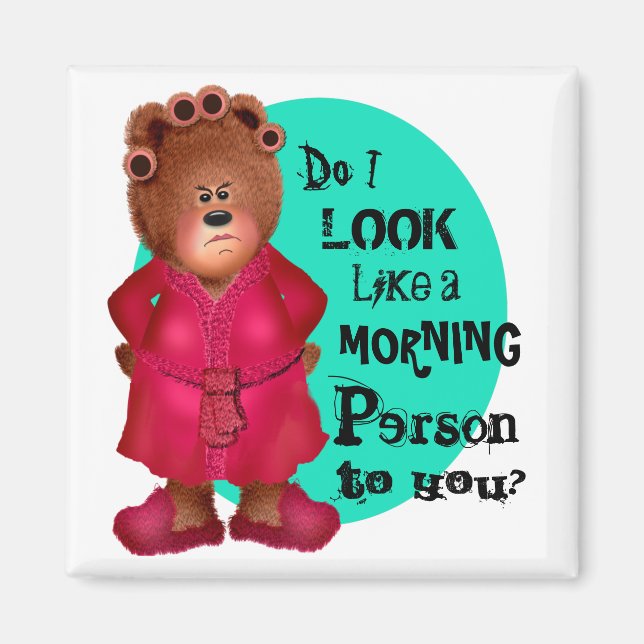 Inte en morgonmänniska magnet (Framsidan)