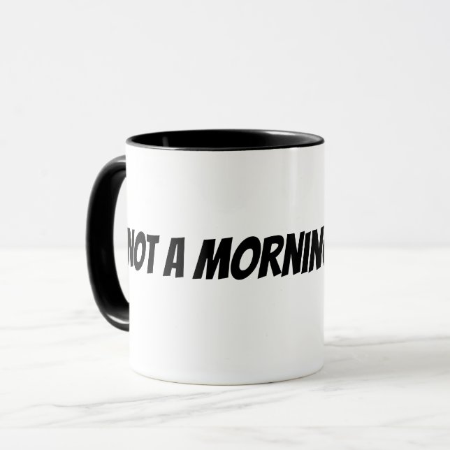 inte en morgonmänniska mugg (Framsida vänster)