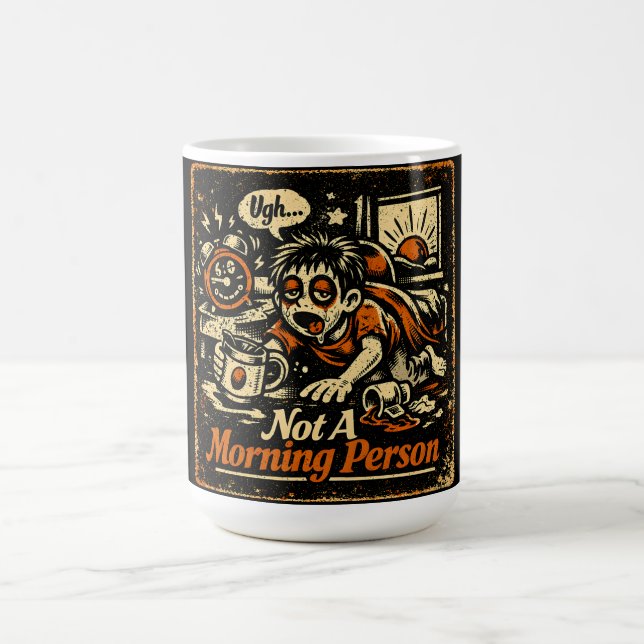 Inte en morgonperson – antimorgonhumor kaffemugg (Center)