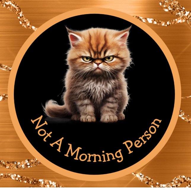 Inte en morgonperson eller din Arg Ginger Cat Mugg (Skapare uppladdad)