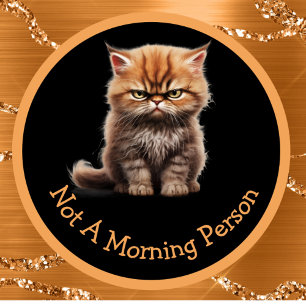 Inte en morgonperson eller din Arg Ginger Cat Mugg