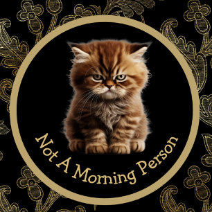 Inte en morgonperson eller din textArg Sömnig katt Mugg