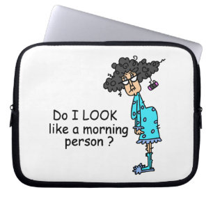 Inte en morgonperson laptop sleeve